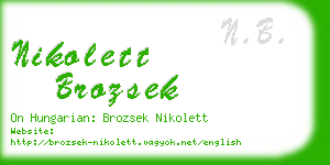 nikolett brozsek business card